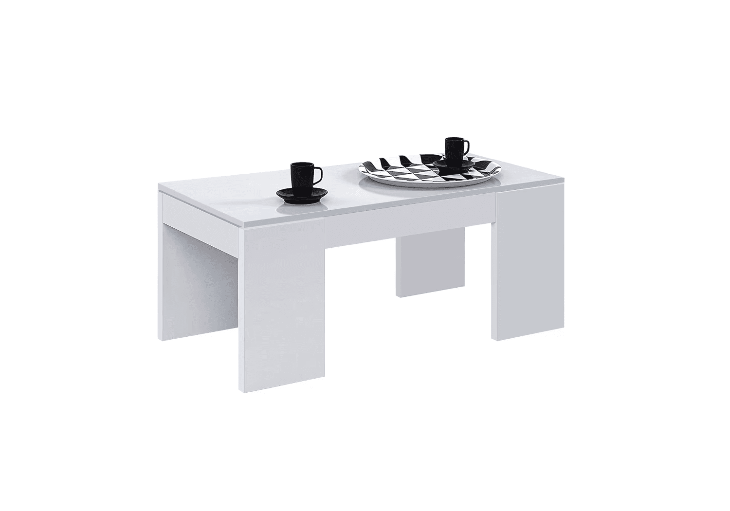 ACTIVE Mesa centro elevable BLANCO BRILLO - Imagen 2