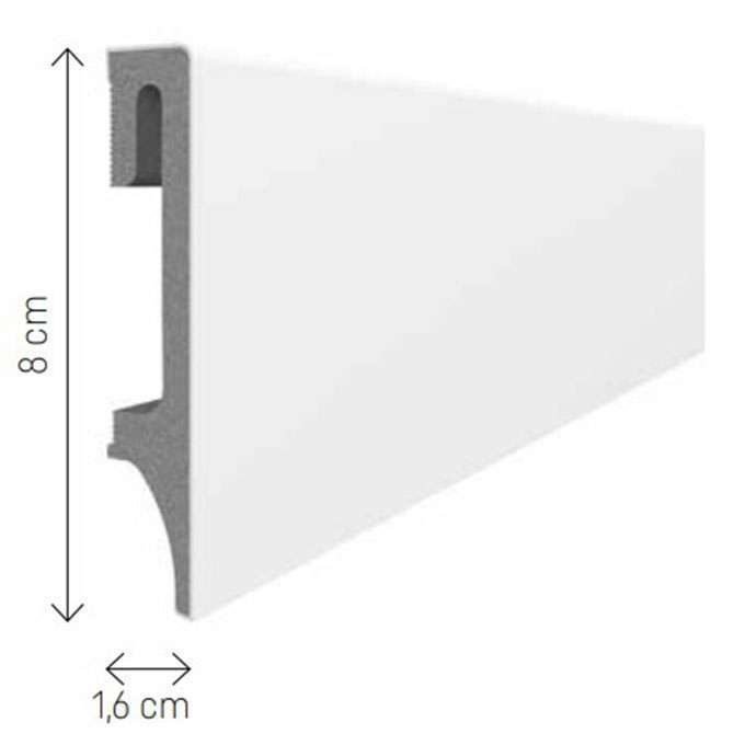 Rodapié Zócalo PVC PES 201 Blanco