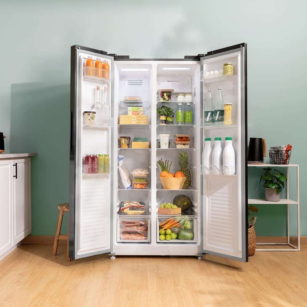 Frigorífico americano Bolero CoolMarket SBS 430 Dark de tamaño slim de 430 L de altura 176cm y ancho 84,5cm CECOTEC - Imagen 5