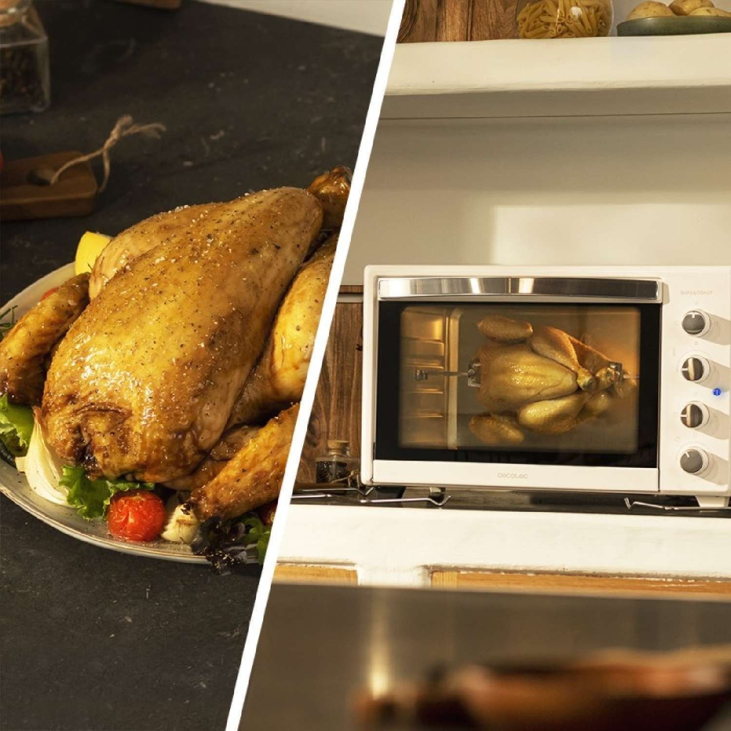 Horno de sobremesa de convección Bake&Toast 4500 White Gyro Cecotec - Imagen 3