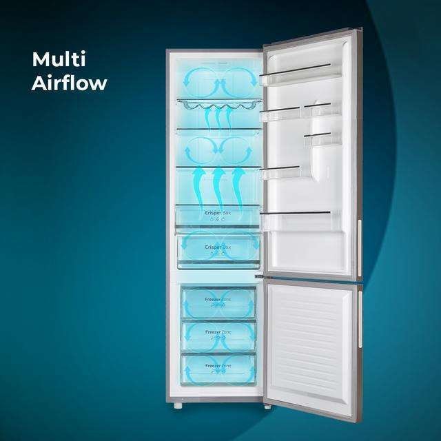 Frigorífico Bolero CoolMarket Combi 356 Grey Cristal D CECOTEC - Imagen 3