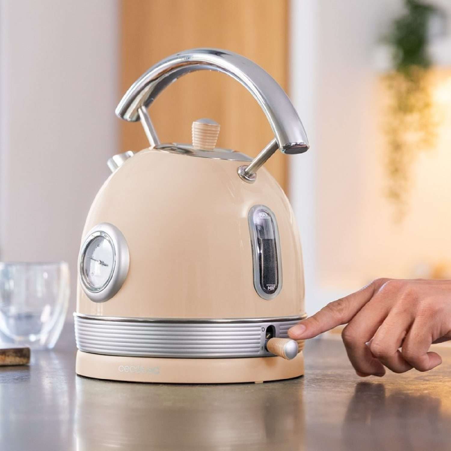 Hervidor de agua Thermosense 420 Vintage Light Beige, Cecotec - Imagen 2