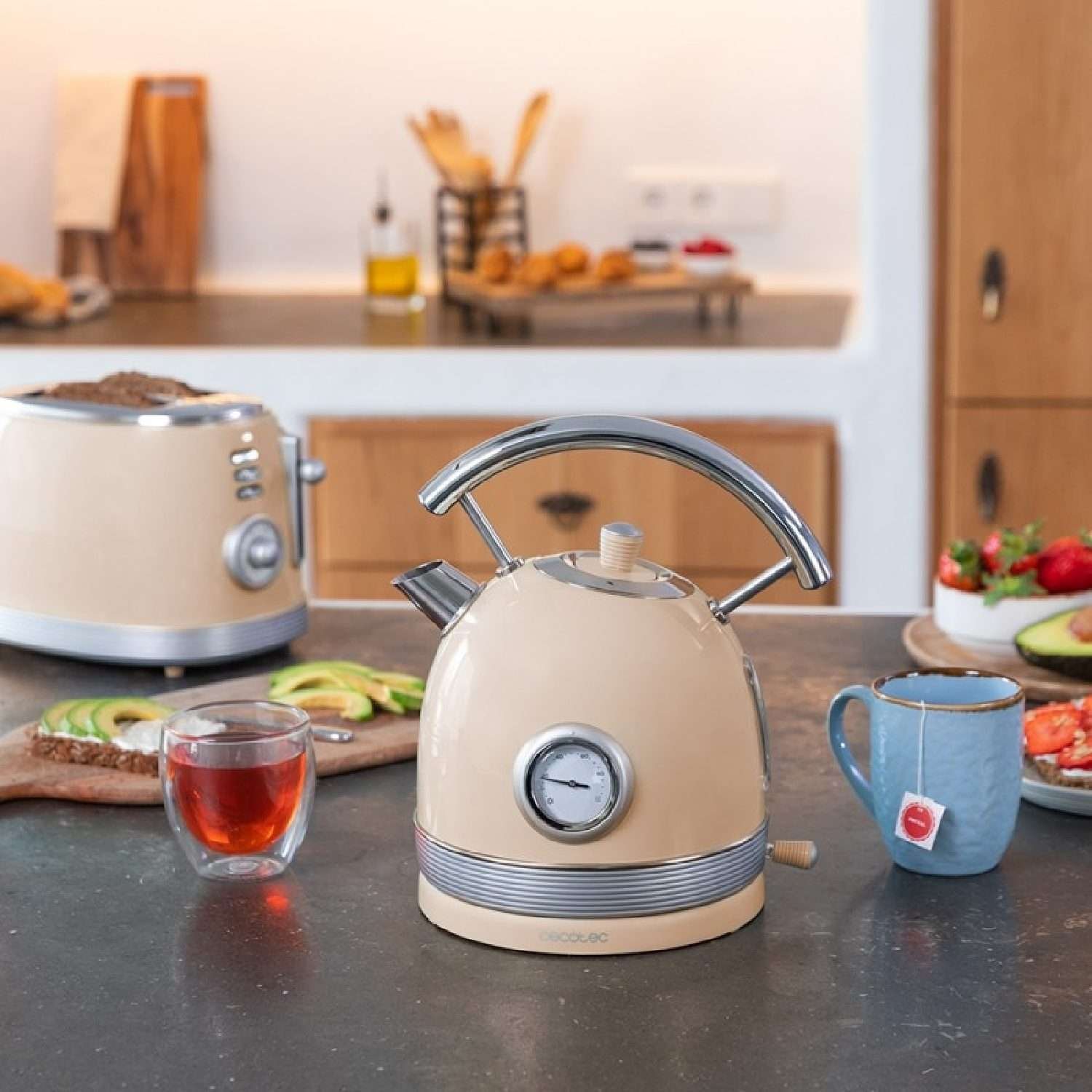Hervidor de agua Thermosense 420 Vintage Light Beige, Cecotec - Imagen 3