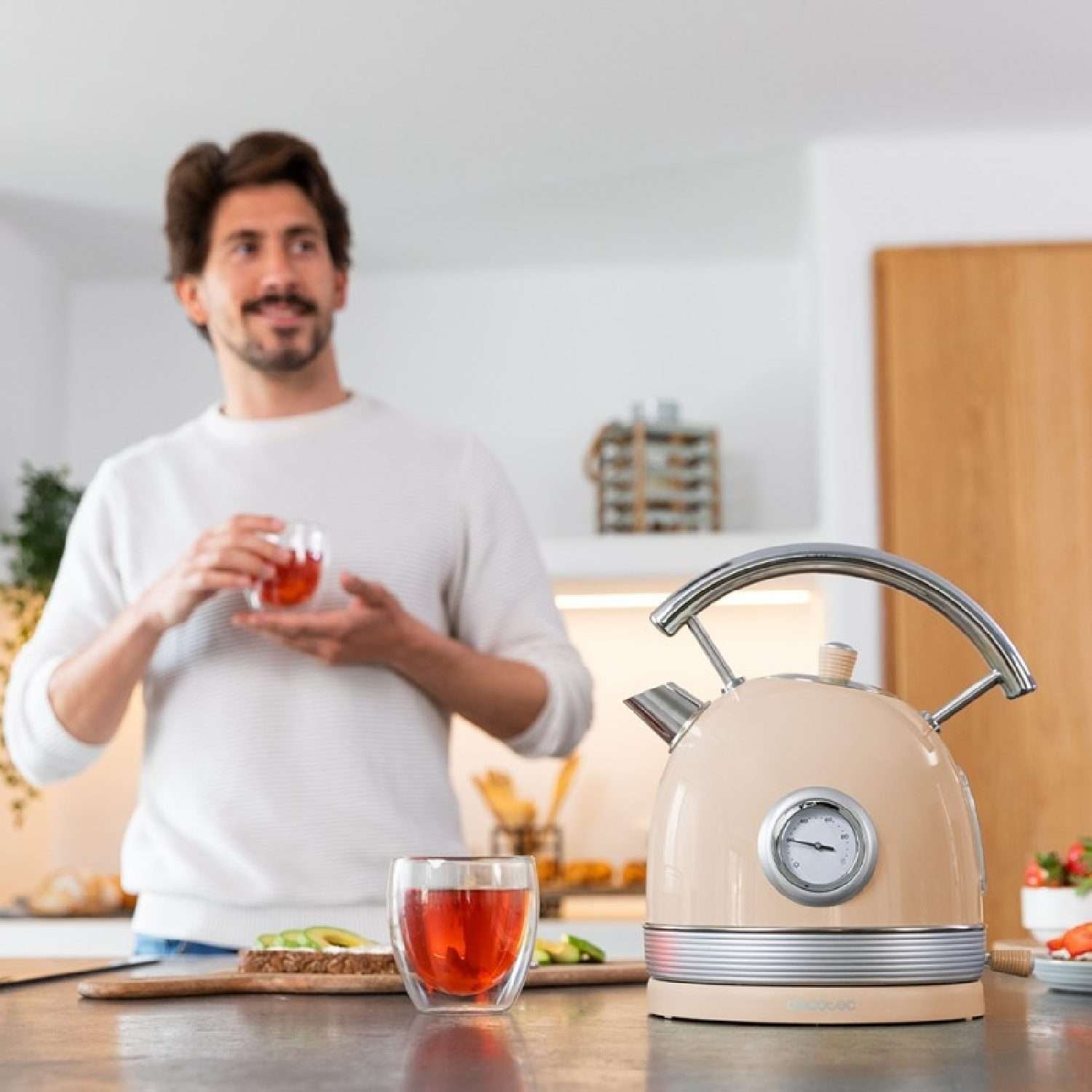 Hervidor de agua Thermosense 420 Vintage Light Beige, Cecotec - Imagen 4