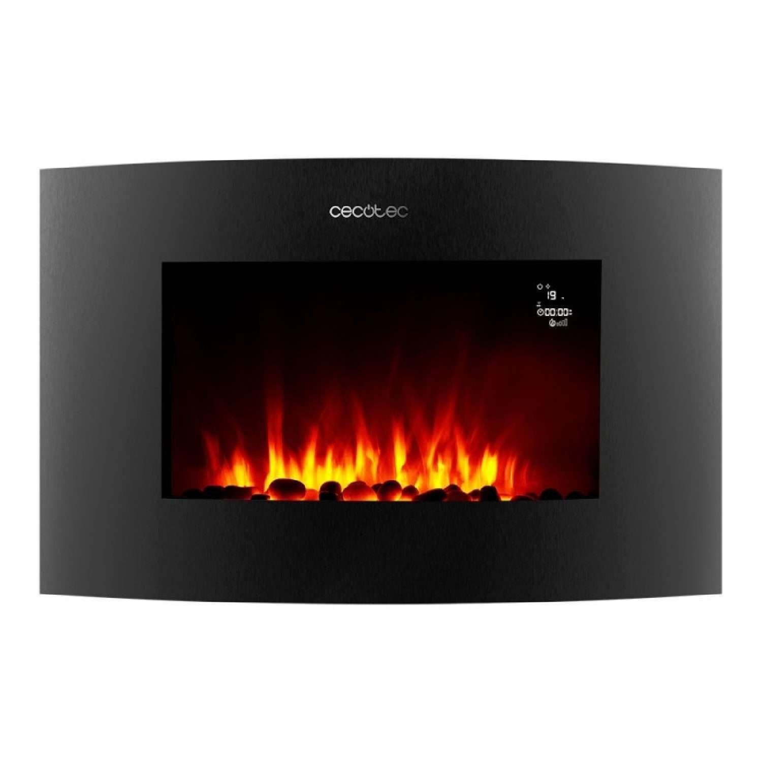 Chimenea Eléctrica ReadyWarm 3550 Curved Flames Connected, Cecotec