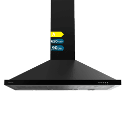 Campana piramidal Bolero Flux PM 906500 Black A, CECOTEC