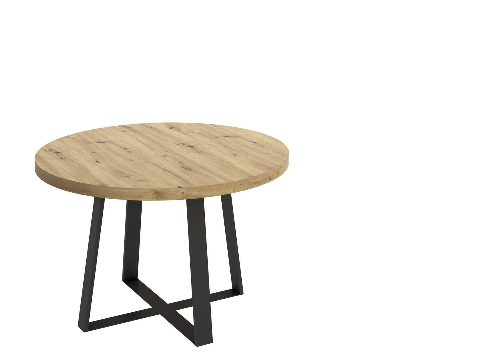 Mesa comedor extensible 110 redonda patas metálicas - Imagen 4