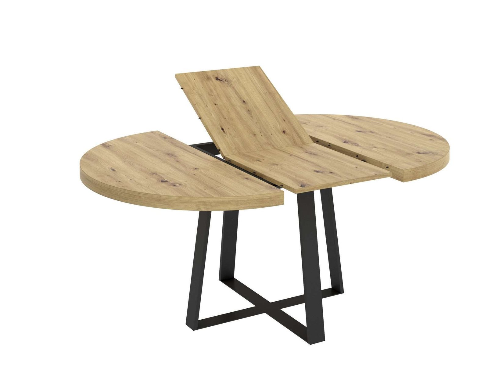 Mesa comedor extensible 110 redonda patas metálicas