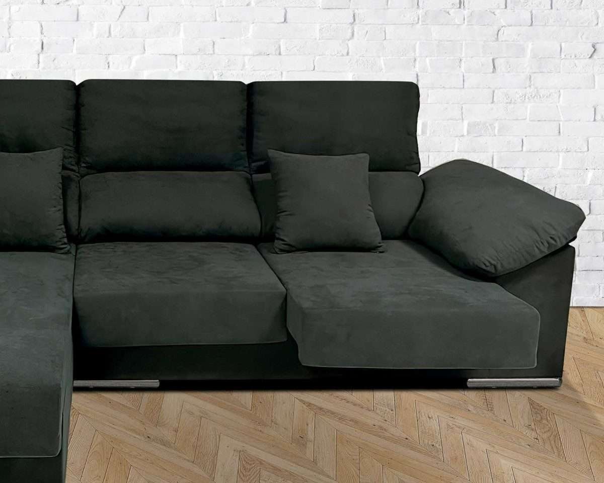 Sofá Chaise longue Matias, Respaldos reclinables, Arcón, 265cm Ancho, varios colores - Imagen 4