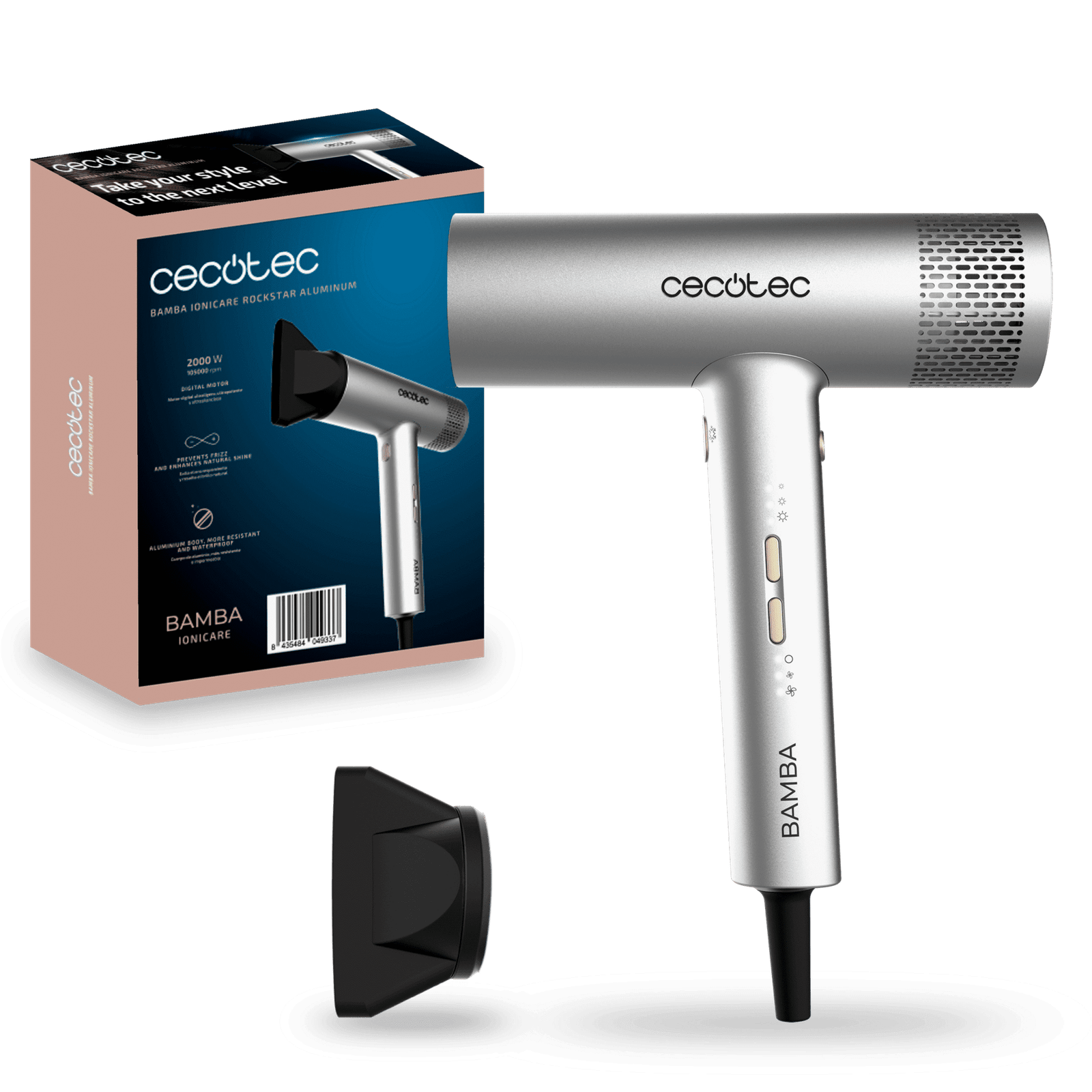 Bamba IoniCare RockStar Aluminum,CECOTEC