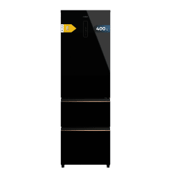 Frigorífico Bolero CoolMarket Combi FD 400 Black Glass E, CECOTEC