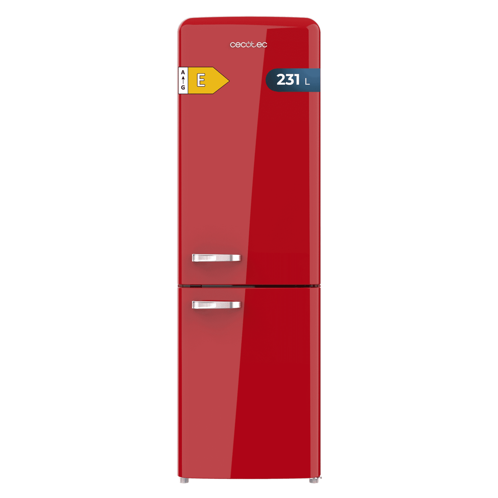 Frigorífico Bolero CoolMarket Combi Origin 231 Red, CECOTEC