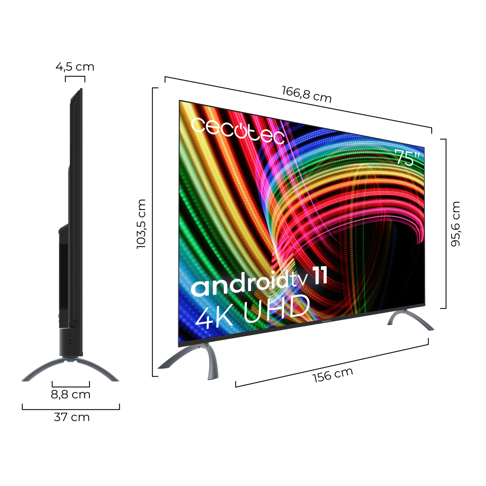 TV LED A3 series ALU30075,CECOTEC - Imagen 3