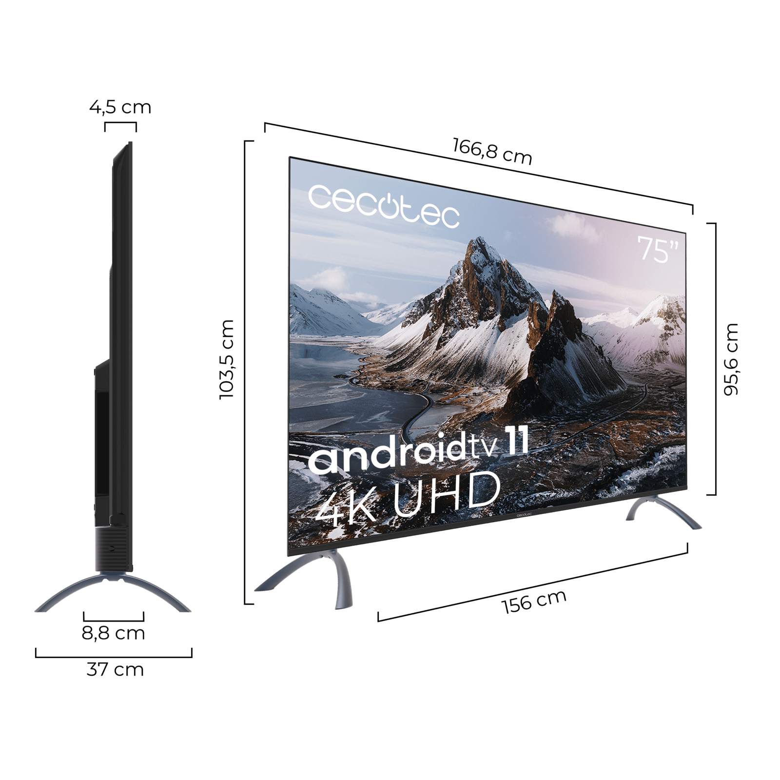 TV LED A3 series ALU30075S,CECOTEC - Imagen 3