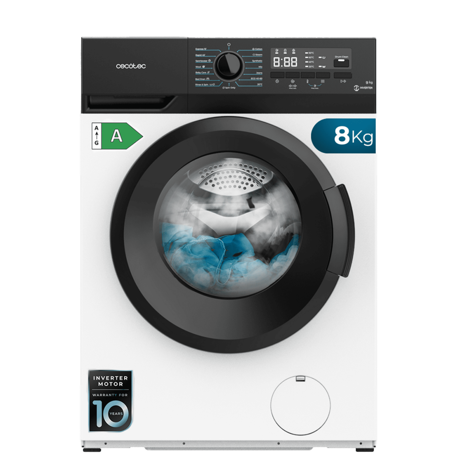 Lavadora Bolero DressCode 8300 Inverter A, CECOTEC