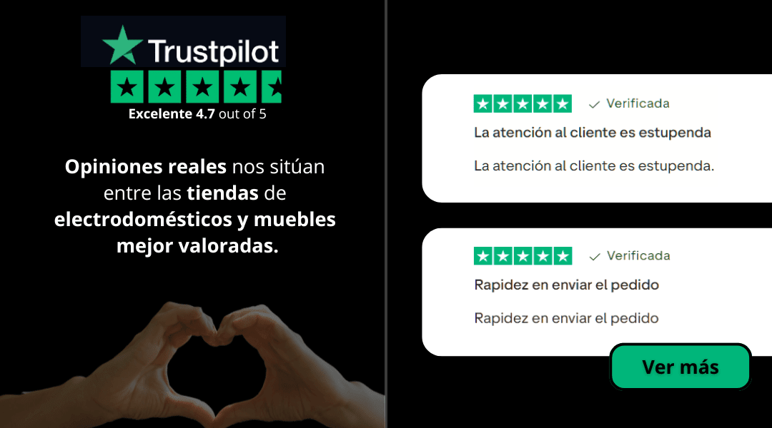 Banner para categoría hornos versión movil donde muestra opiniones reales y mejor tienda