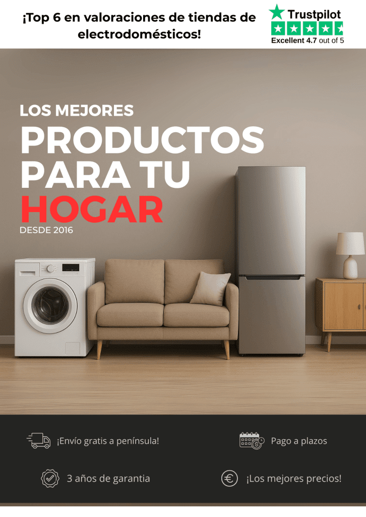 Banner gran electrodoméstico con envío gratis, mejores precios y garantía 3 años – versión móvil