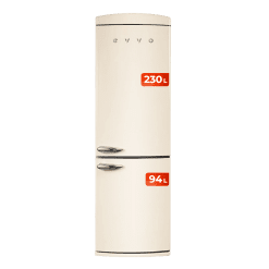 Frigorífico Combi Evvo F60 Retro Beige | Envío
