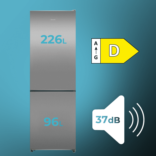 Frigorífico Bolero CoolMarket Combi 322i Inox D | CECOTEC - Imagen 3