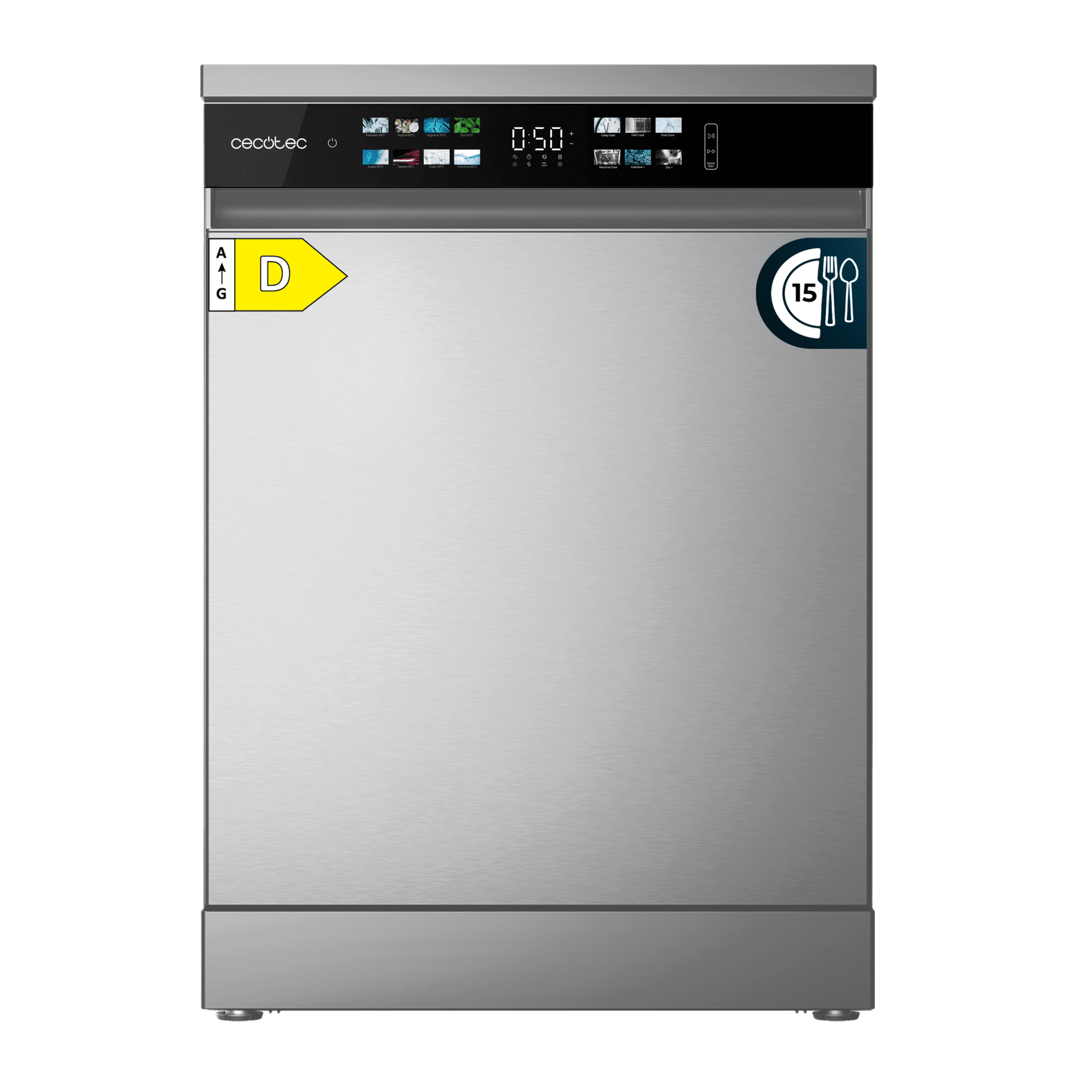 Lavavajillas Bolero Aguazero 6210 Inox D 60x60x85 cm, CECOTEC