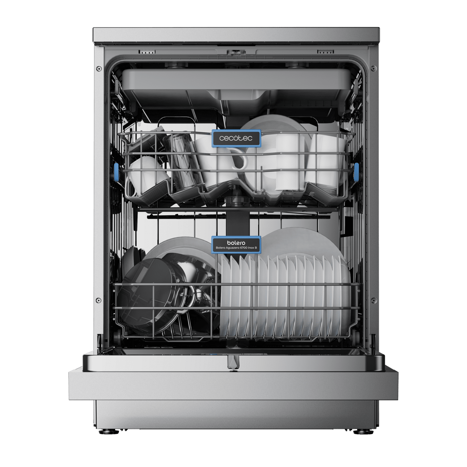 Lavavajillas Bolero Aguazero 6700 Inox B 60x60x85 cm, CECOTEC - Imagen 3