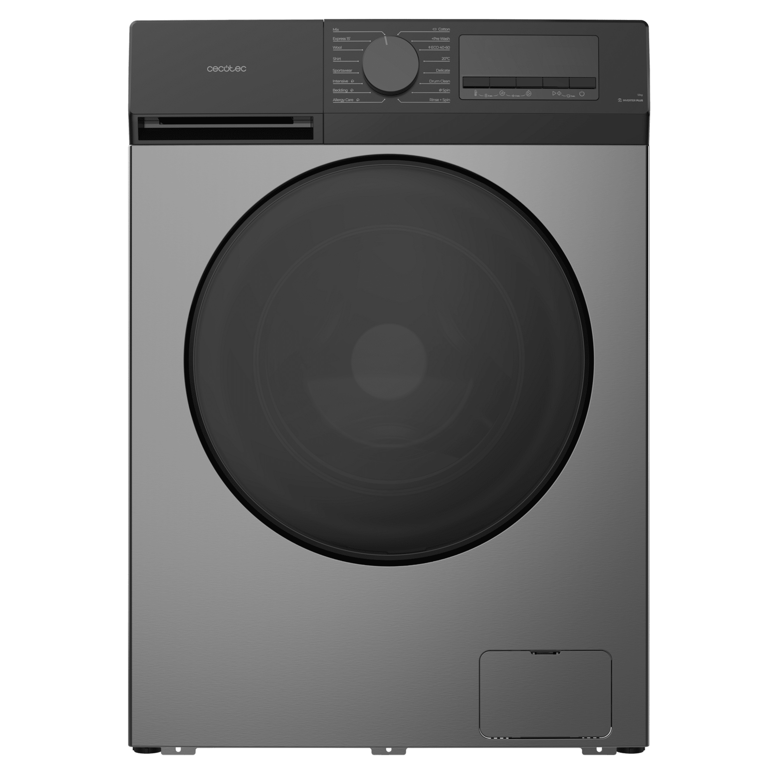 Lavadora Bolero DressCode 12450 Inverter Steel 59,5x 64,5 x 85 cm, CECOTEC - Imagen 2