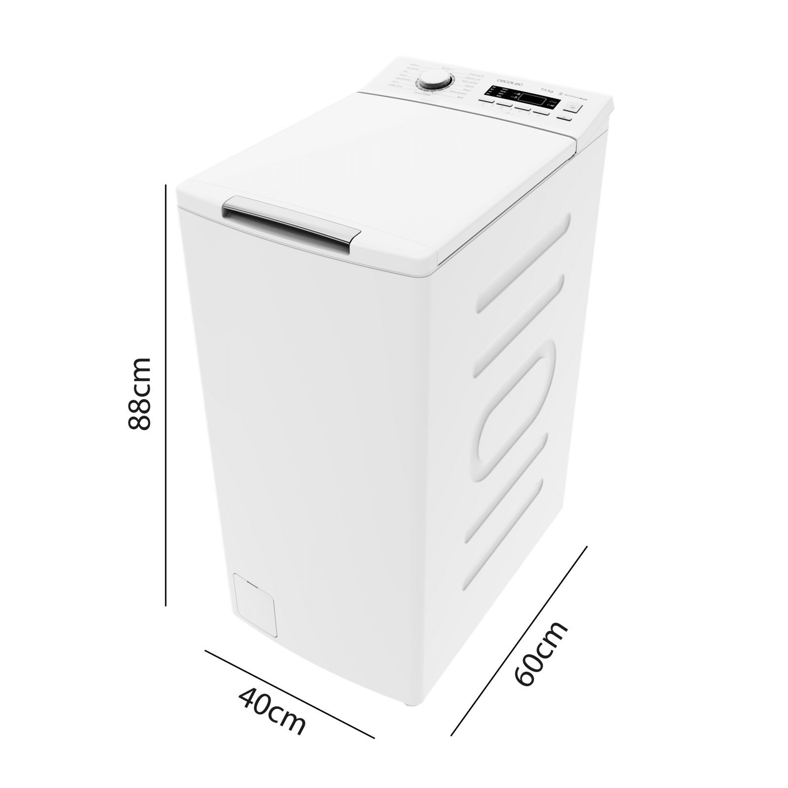 Lavadora Bolero DressCode Top 750 Inverter 40x61x87,5 cm, CECOTEC - Imagen 2