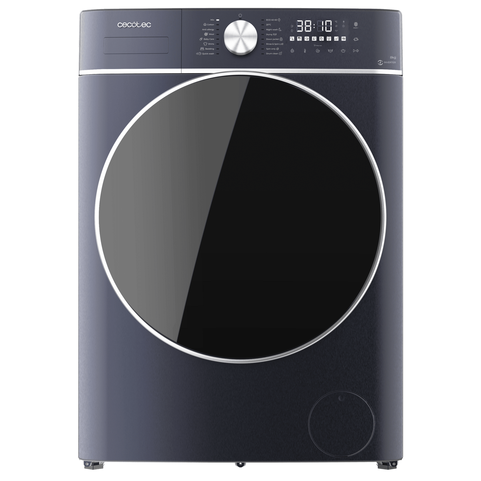 Lavadora secadora Bolero Wash&Dry 8580 Inverter Titanium 60x52x85 cm, CECOTEC - Imagen 2
