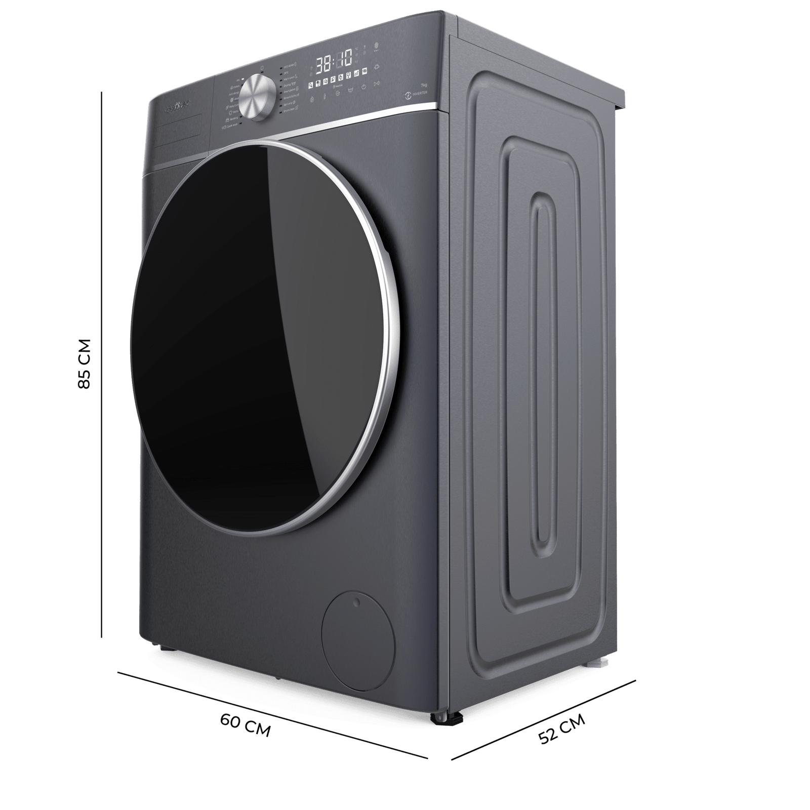 Lavadora secadora Bolero Wash&Dry 8580 Inverter Titanium 60x52x85 cm, CECOTEC - Imagen 3
