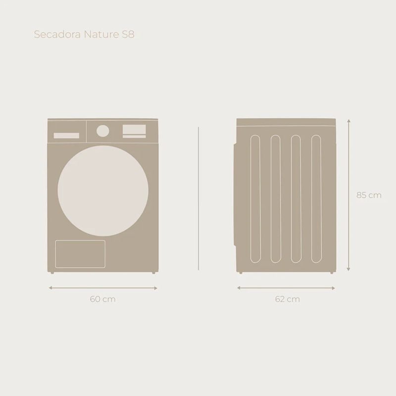 Secadora EVVO Nature S8X D, 8 kilos, programa ECO y antiarrugas - Imagen 2