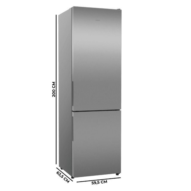 Frigorífico Bolero CoolMarket Combi 356i Inox E | CECOTEC - Imagen 2